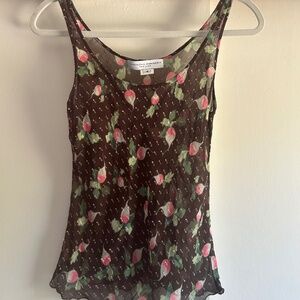 Vintage Carolina Herrera silk radish tank